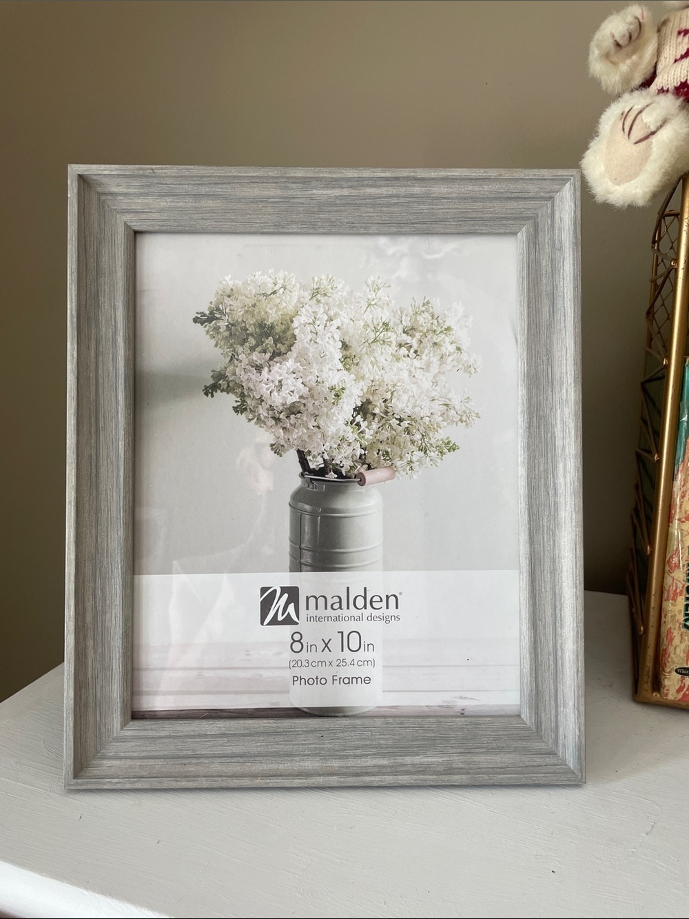 Malden Gray Woodgrain Photo Frame with Subtle Weathered Finish new